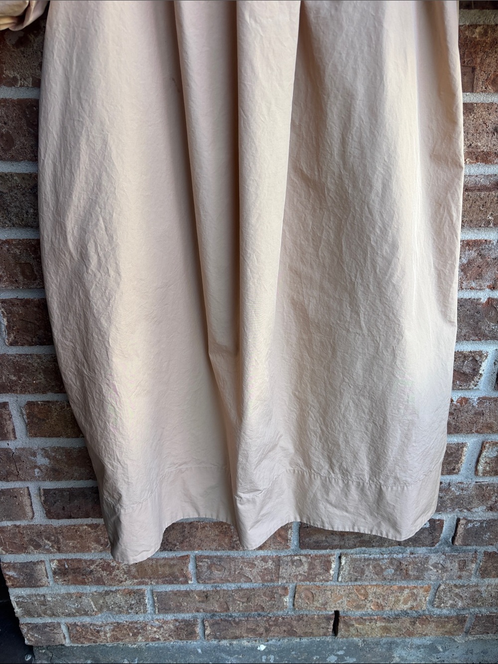 COS Beige puff Sleeve Midi Dress with White Embroidered Shoulders - Picture 10 of 11